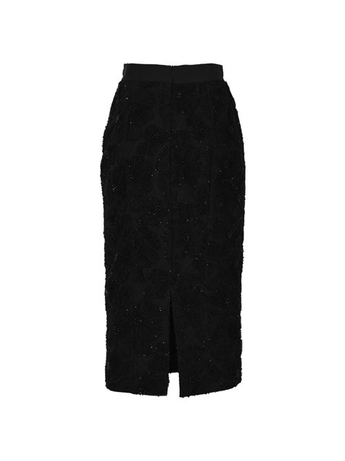 Gonna longuette con ricamo perline GIANNI MOLARO | G2514 26NERO